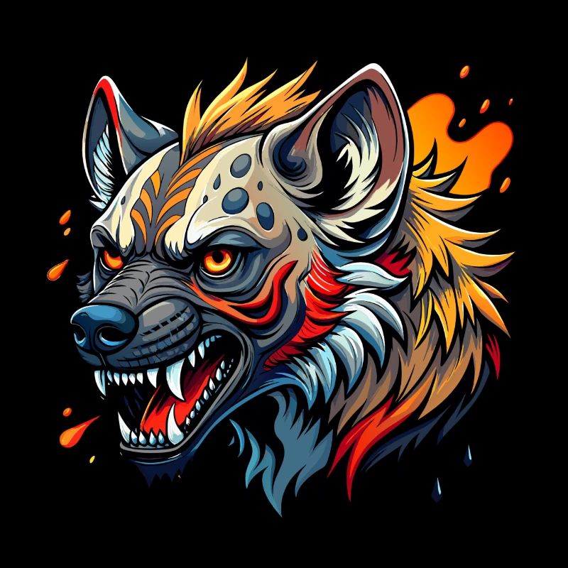 hyena color splash