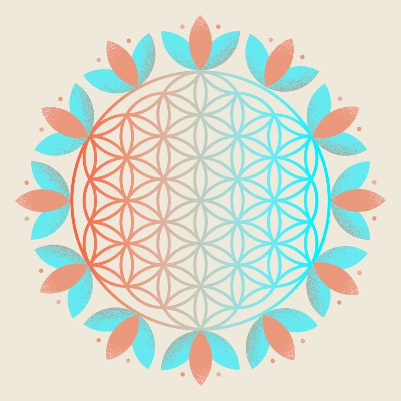 Blühende Lebensblume