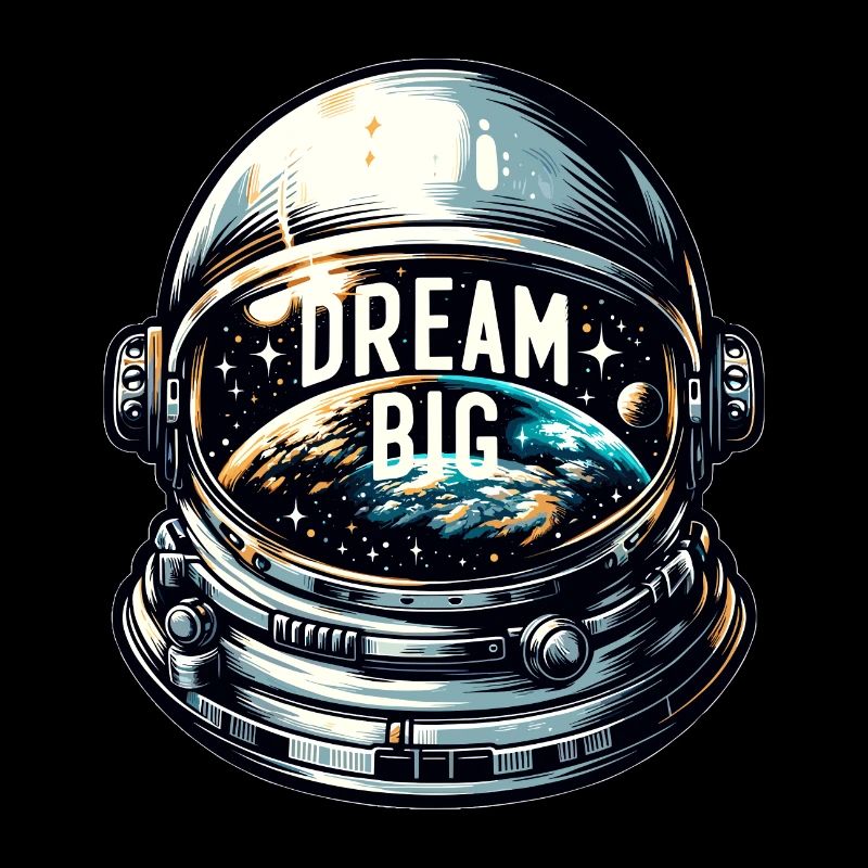 Dream Big - Astronaut Illustration