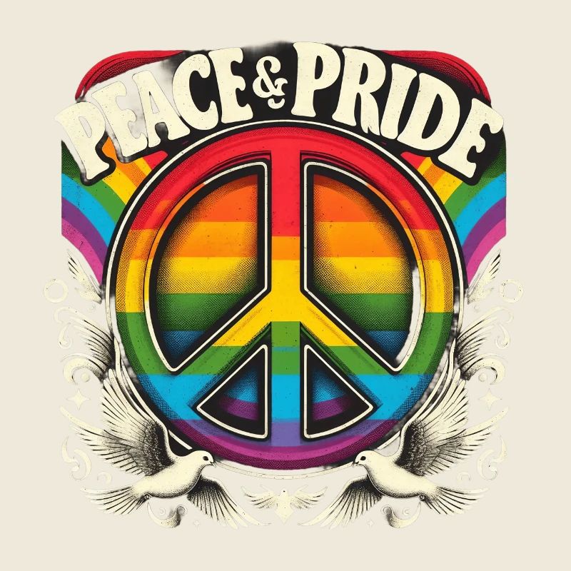 Mois de la fierté LGBT Peace & Pride Design