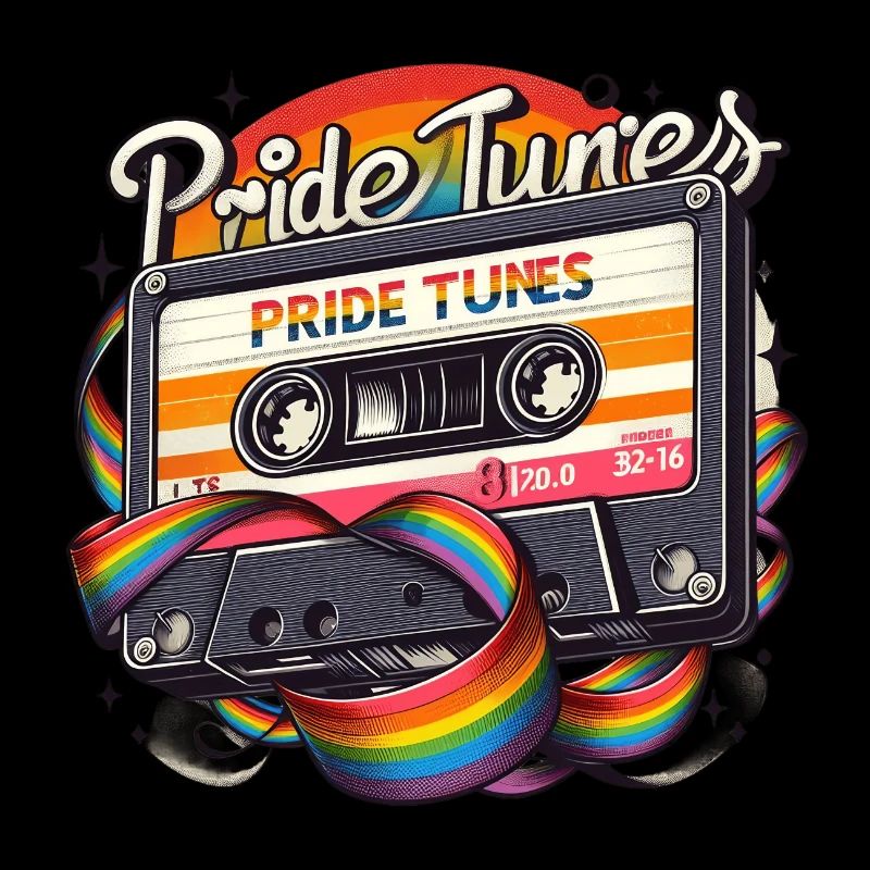Pride Tunes Cassette arc-en-ciel rétro