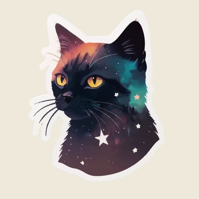 Chat dans les étoiles