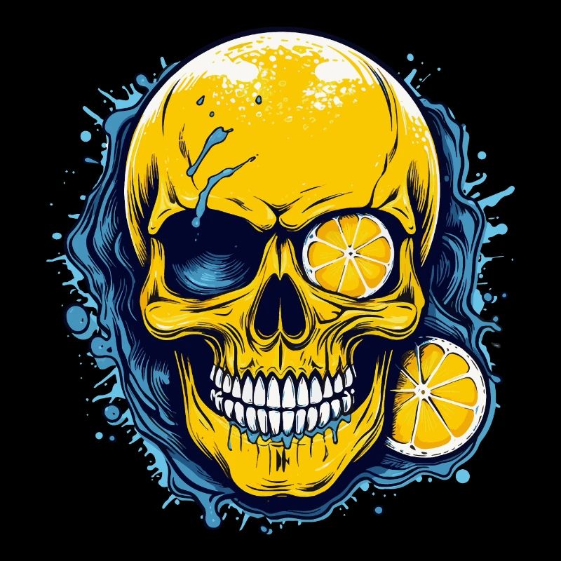 Skull with lemons