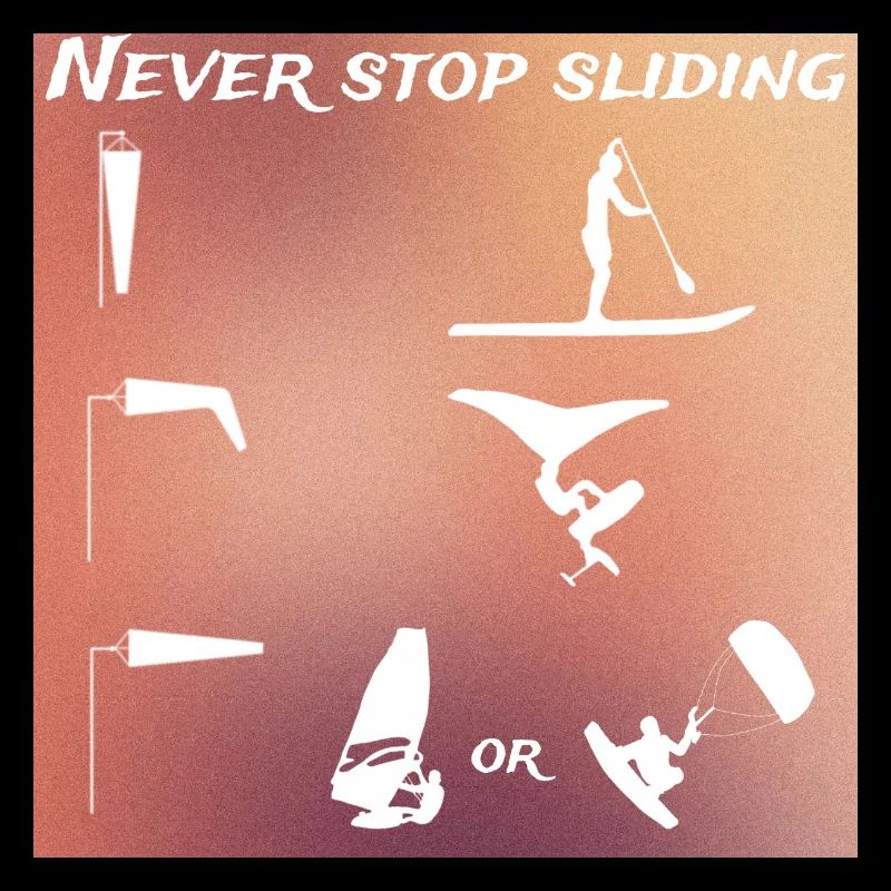 Never stop sliding Wind Wing kite paddle grains