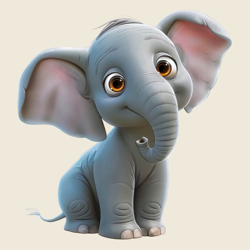 Funny little elephant