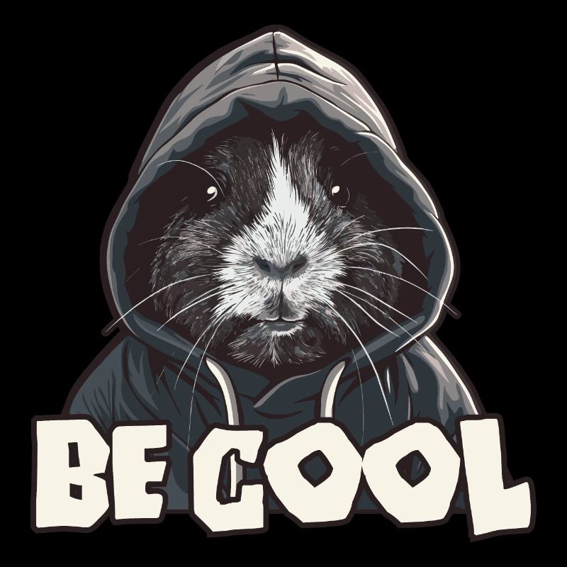 Cochon d’Inde cool avec capuche