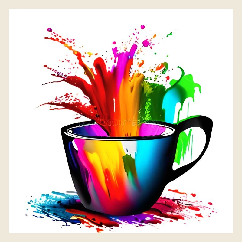 Coffee cups colorful 30