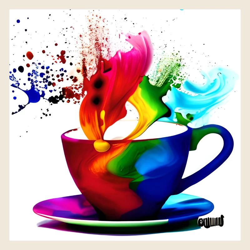 Coffee cups colorful 3