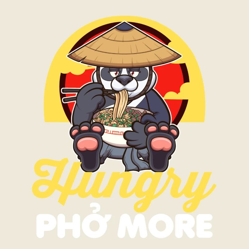 Hungry Pho Plus Cartoon Panda