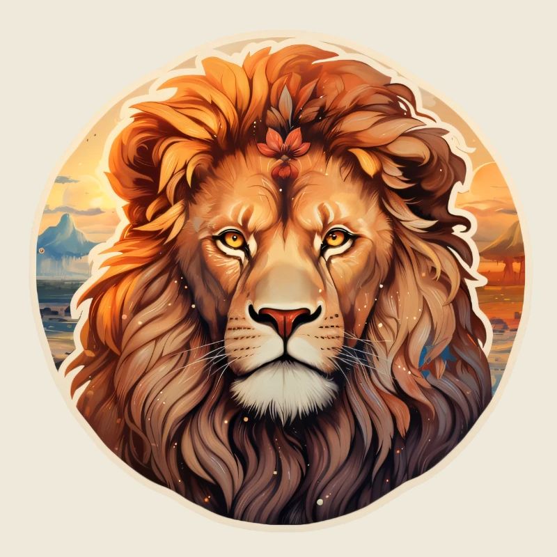 Löwe in der Savanne