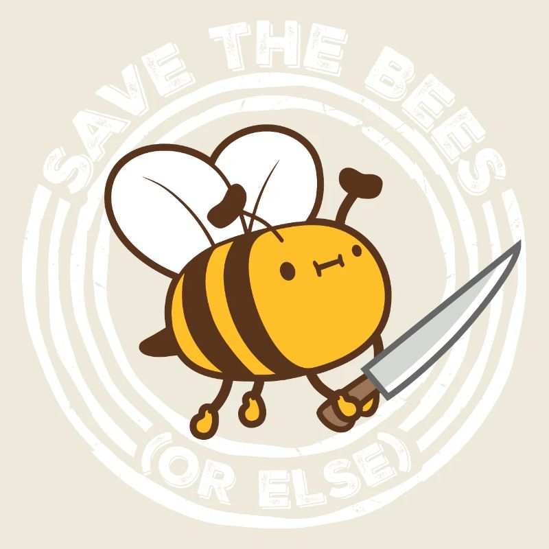 Rette die Bienen oder sonst Messer Spaß Süße Biene Imker