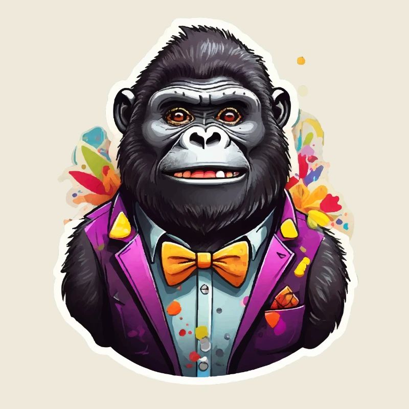 Funny Comic Gorilla