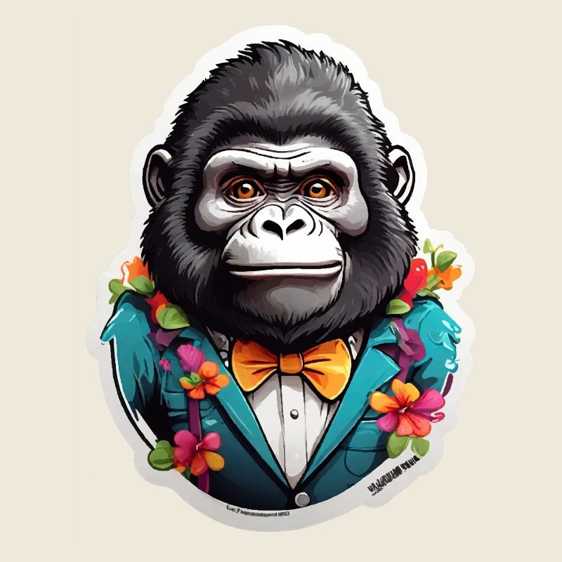 Lustiges Comic Gorilla