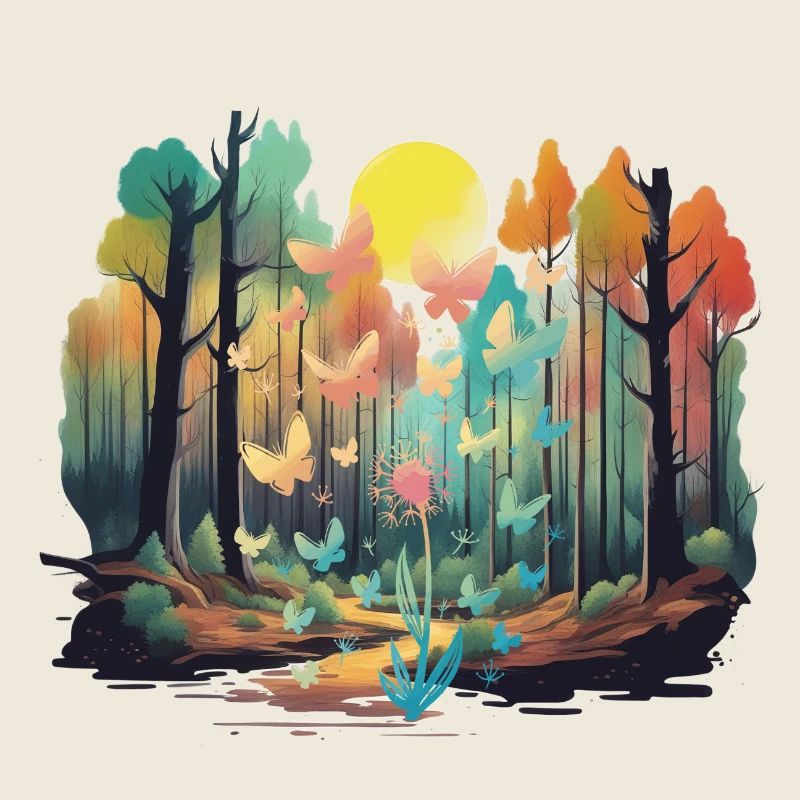 Wald Natur Bäume Baum Sonne Herbst