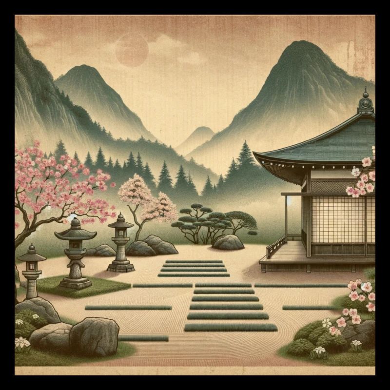 Japan Vintage Zengarten Teehaus