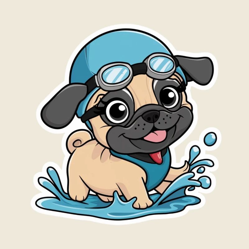 Mops-Schwimmparty: Planschspaß mit Welpen!
