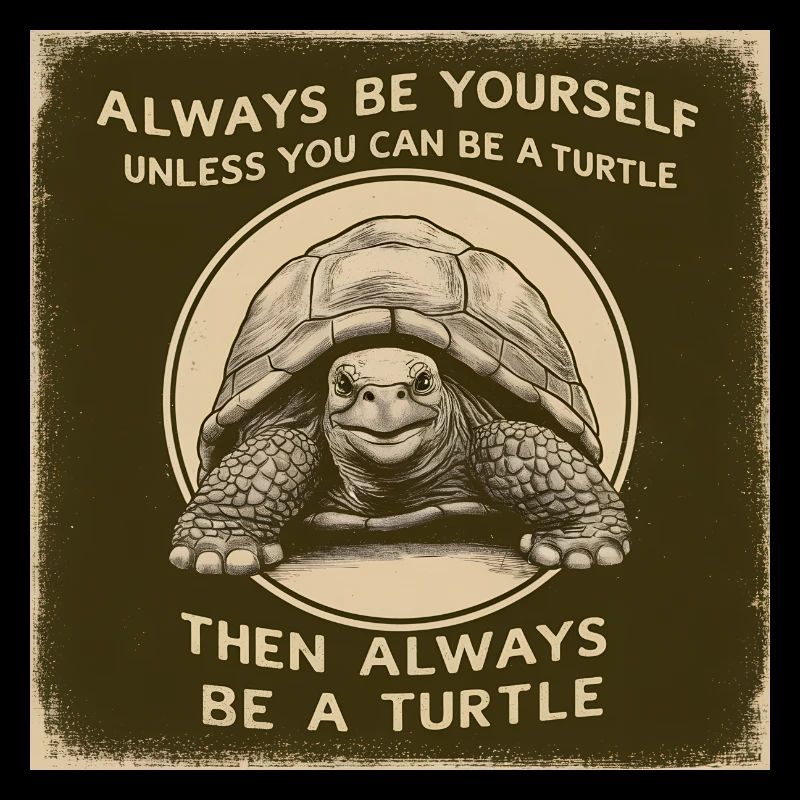 Sei du selbst, sei eine Schildkröte Lebensweisheit