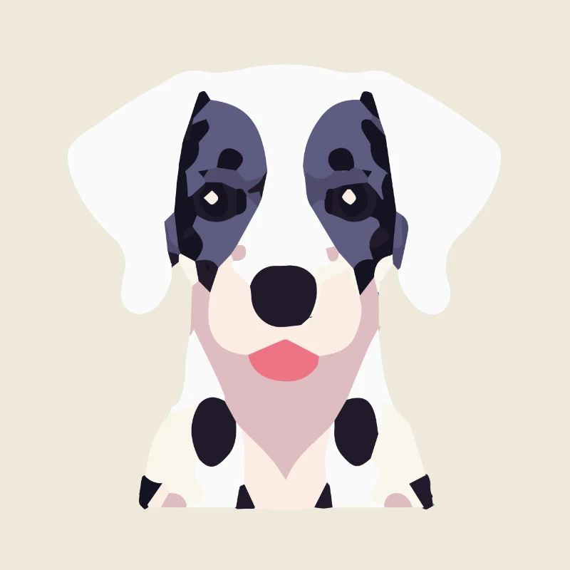 Chien Dalmatien Noir Blanc