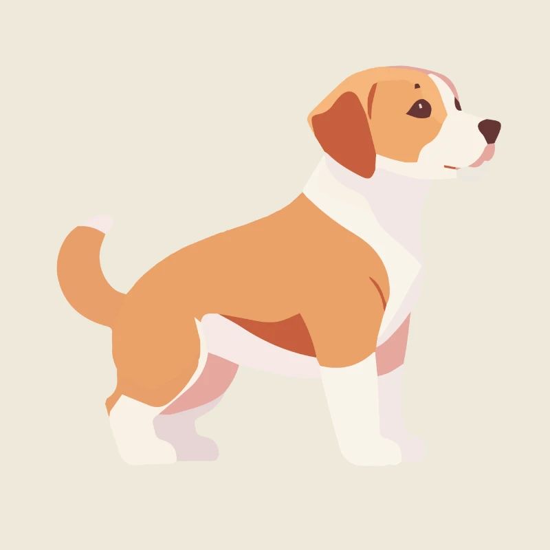 Chiot labrador sur le côté