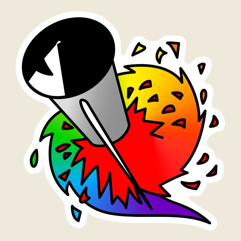 Regenbogen Rakete : Sticky Queer Pride
