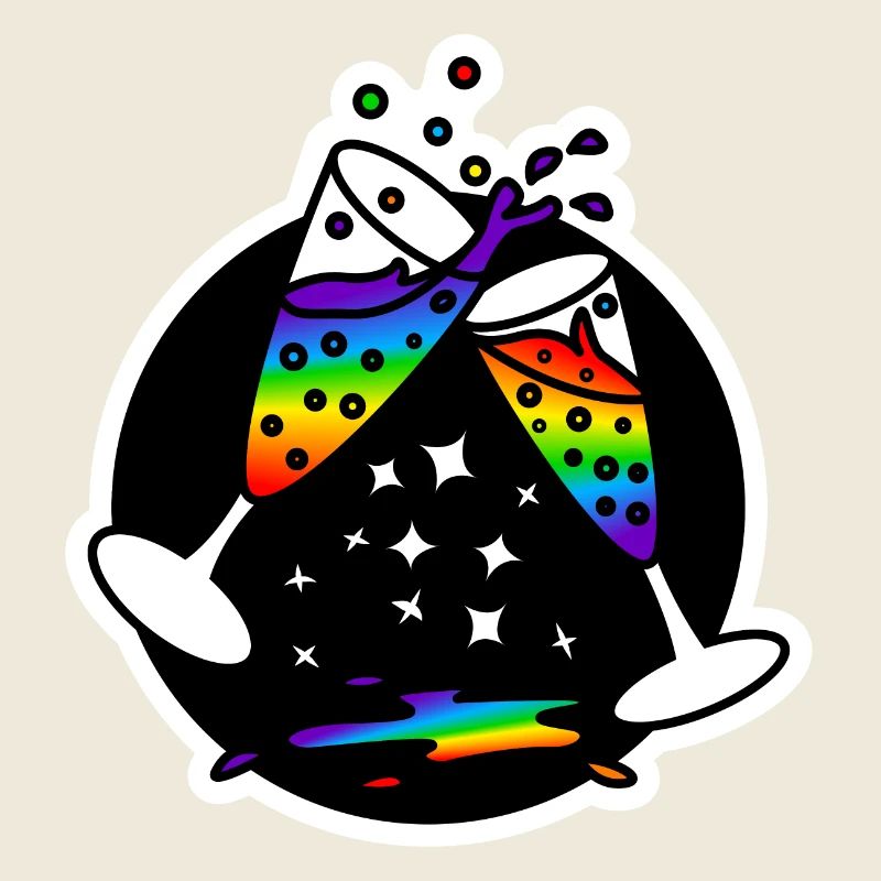 Verres à Cheers : Sticky Queer Pride