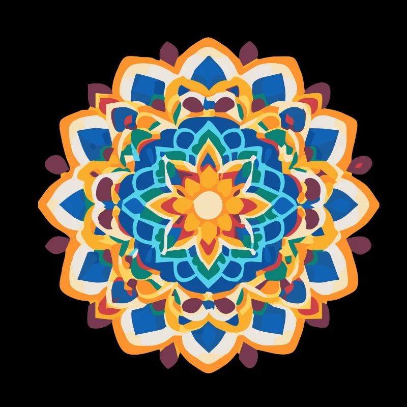 Mandala Pattern Colors Symmetrical3