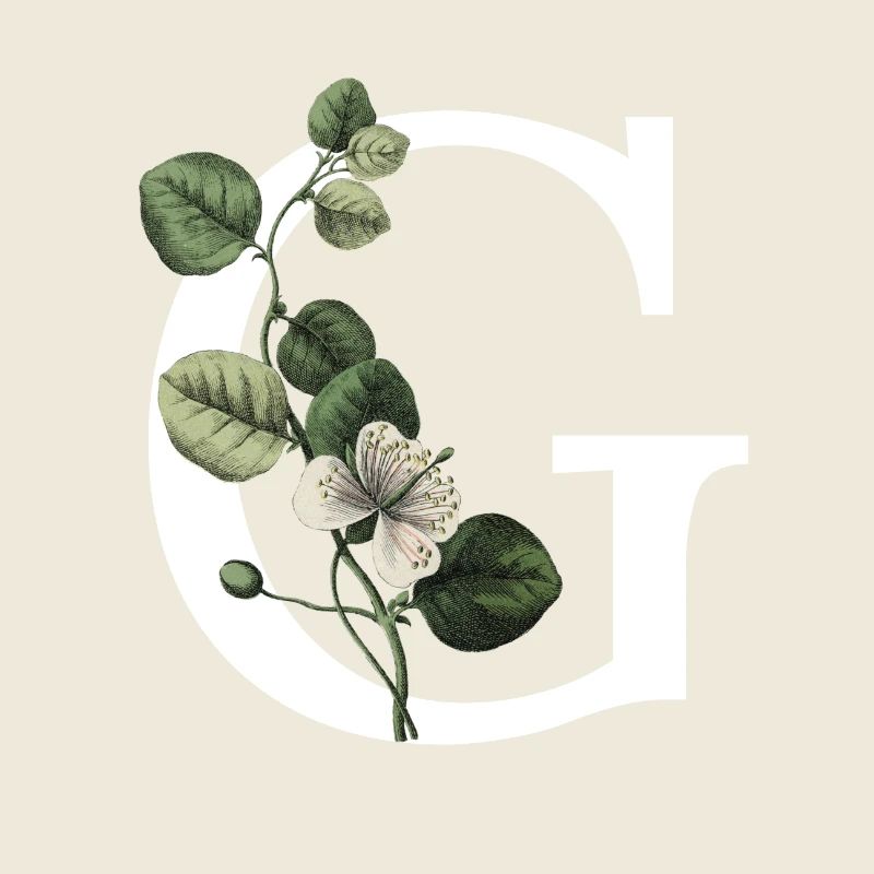 Buchstabe G Botanisches Grün