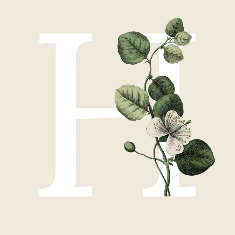 Buchstabe H Botanisches Grün