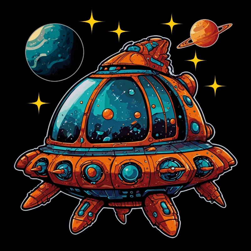 Imaginative Spaceship Flying Saucer