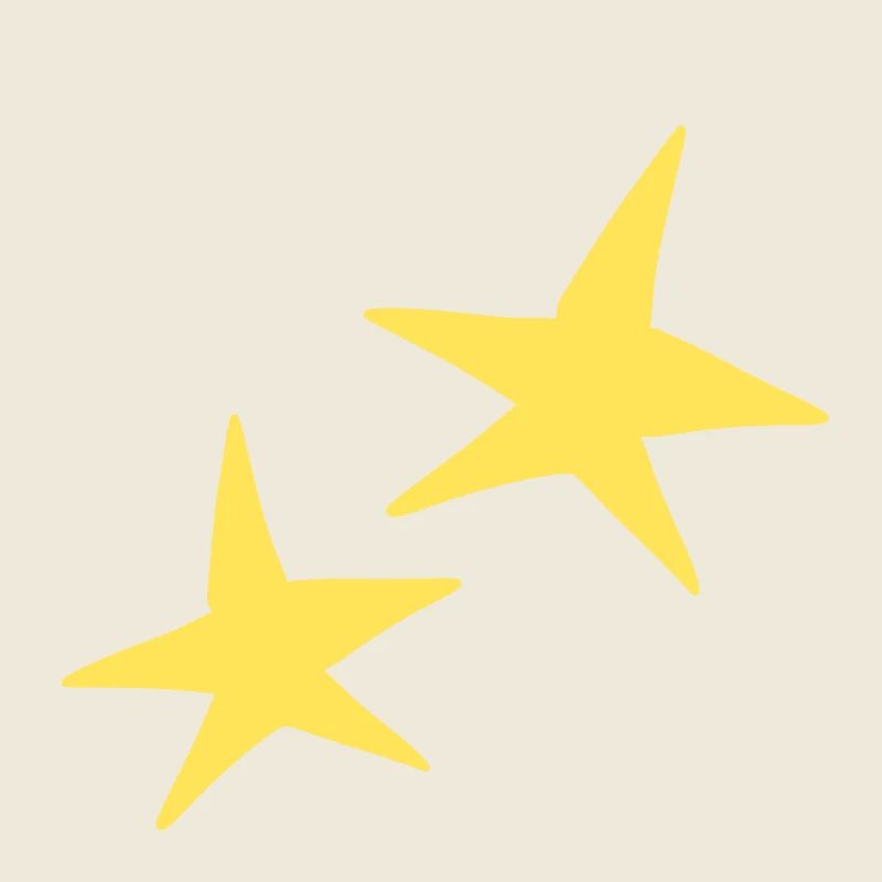 Star Shape Two Stars Symbol Yellow