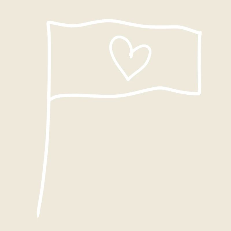 flagge symbol form herz liebe