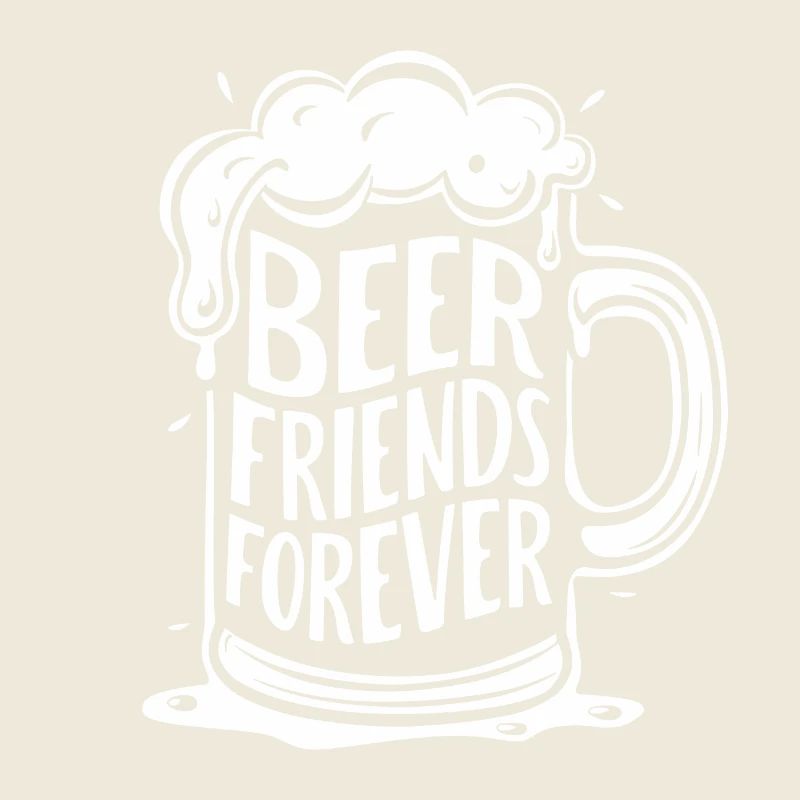 Chope à bière disant des amis de bière pour toujours