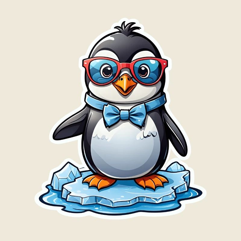 Pinguin mit Brille