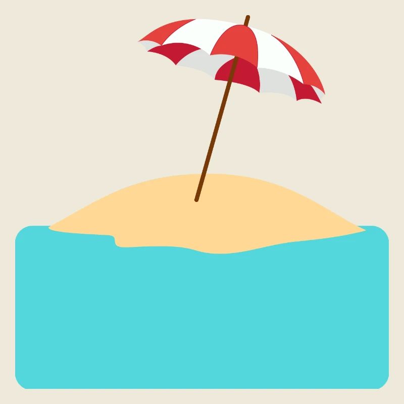 Plage avec île à remplir