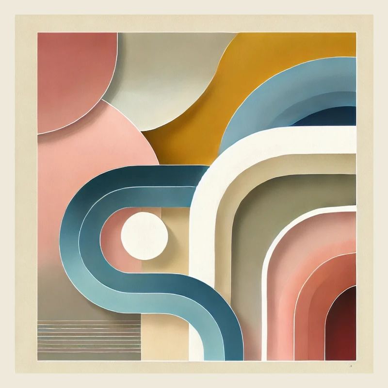 Pastell Sinfonie - Abstraktes Gemälde