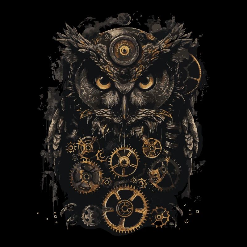 Hibou steampunk