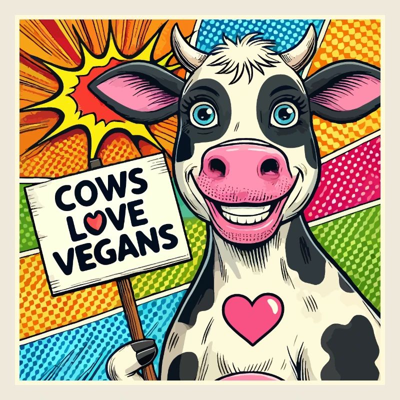 Les vaches adorent les végétaliens Popart