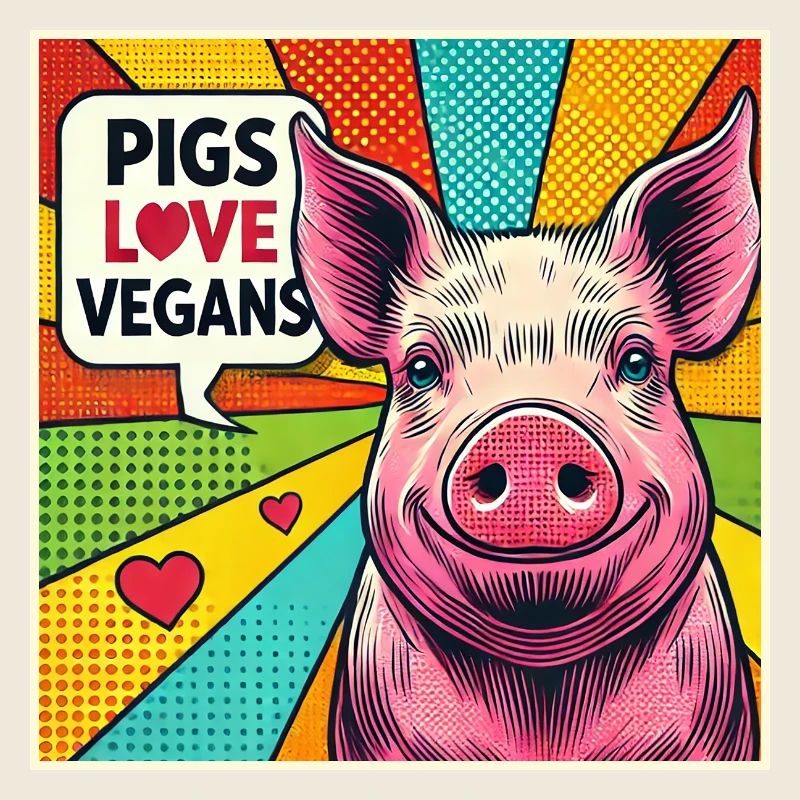 Les cochons aiment les végétaliens Popart