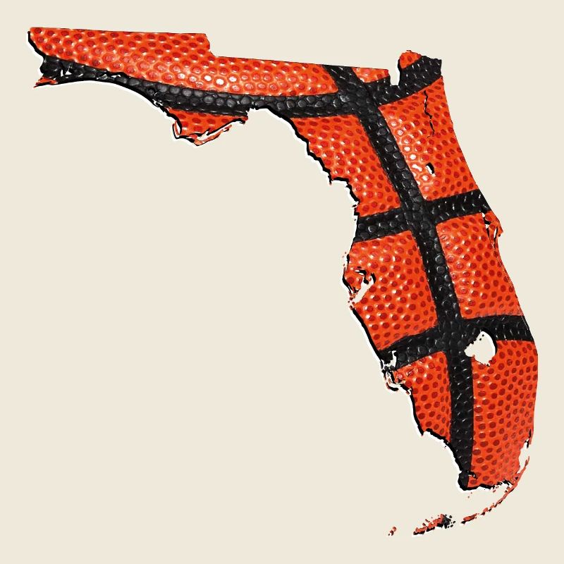 Echter Basketball in der Florida State Landkarte
