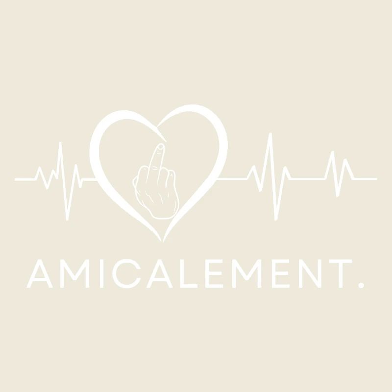 Herzschlag herzlicher Mittelfinger