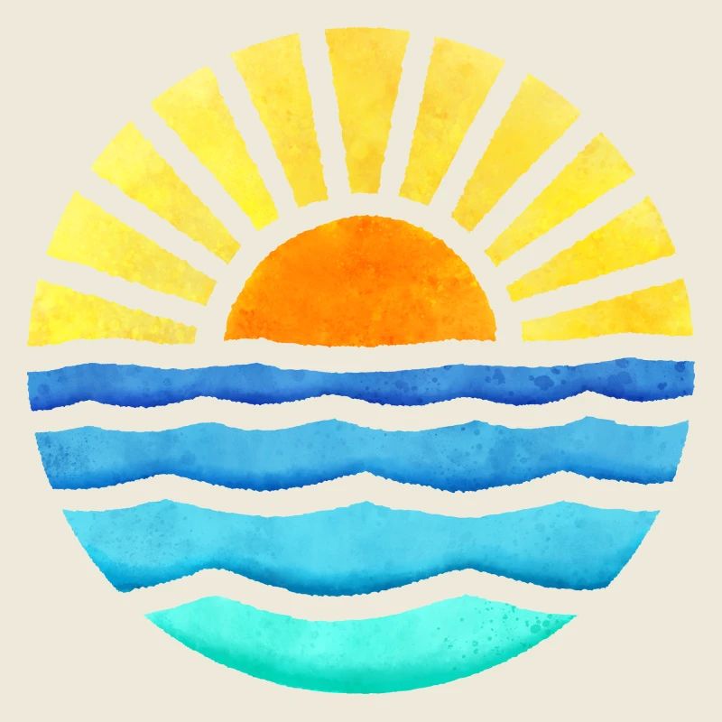 Coucher de soleil rétro