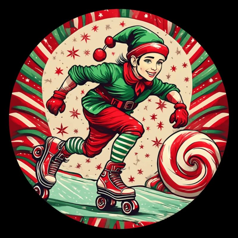 Weihnachtself-inline-skating