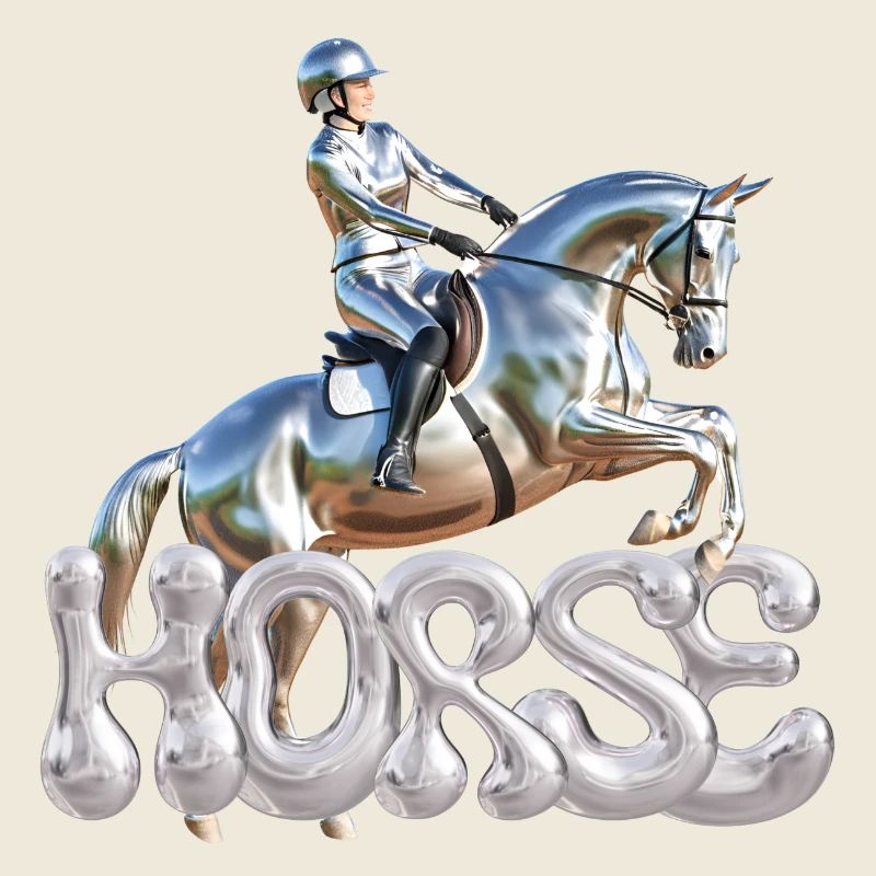 Springreiterin Chrom 2