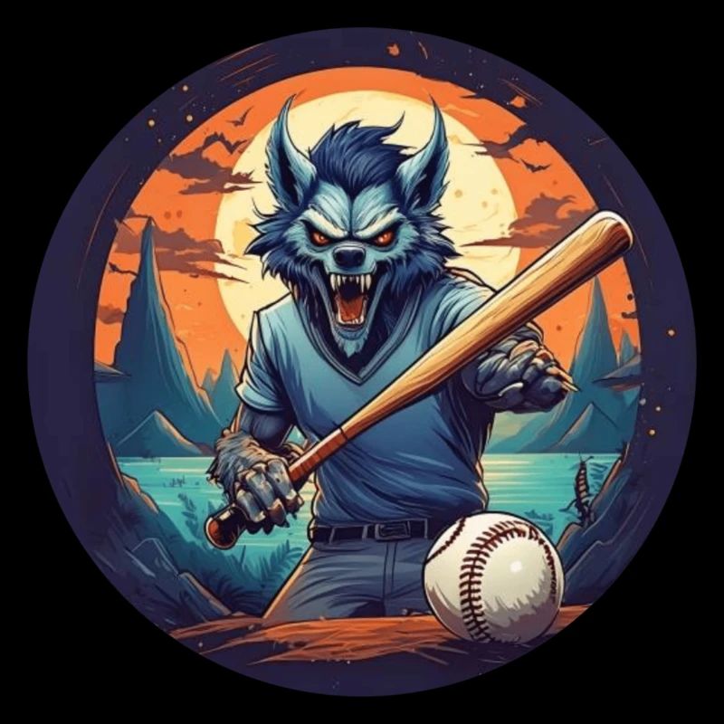 Effrayant Halloween Party Costume Werewolf Baseball