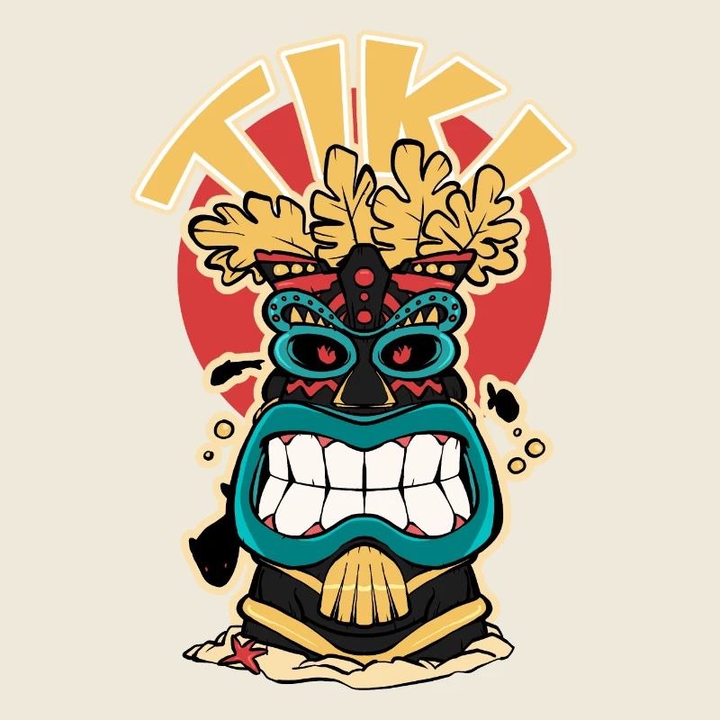 Masque Tiki aquatique 2