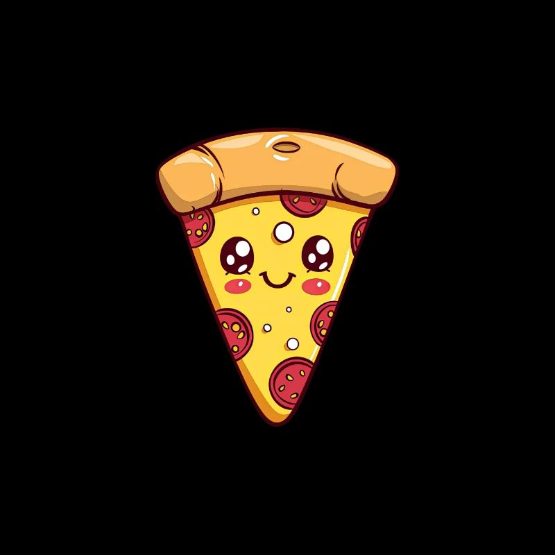 Lustige Pizza Gesicht