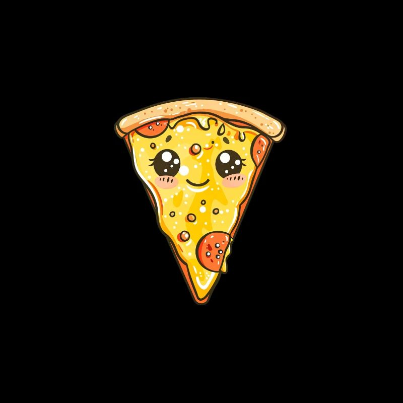 Funny pizza illustration
