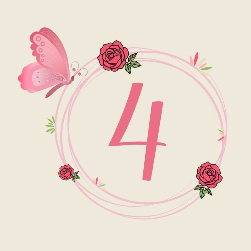 4. Geburtstag Schmetterlings- und Blumenmädchen
