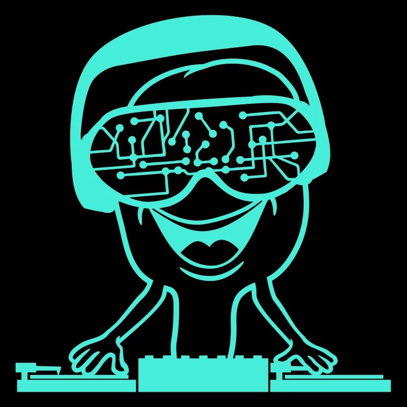 DJ Data Microchip Sunglasses Glasses Party Music