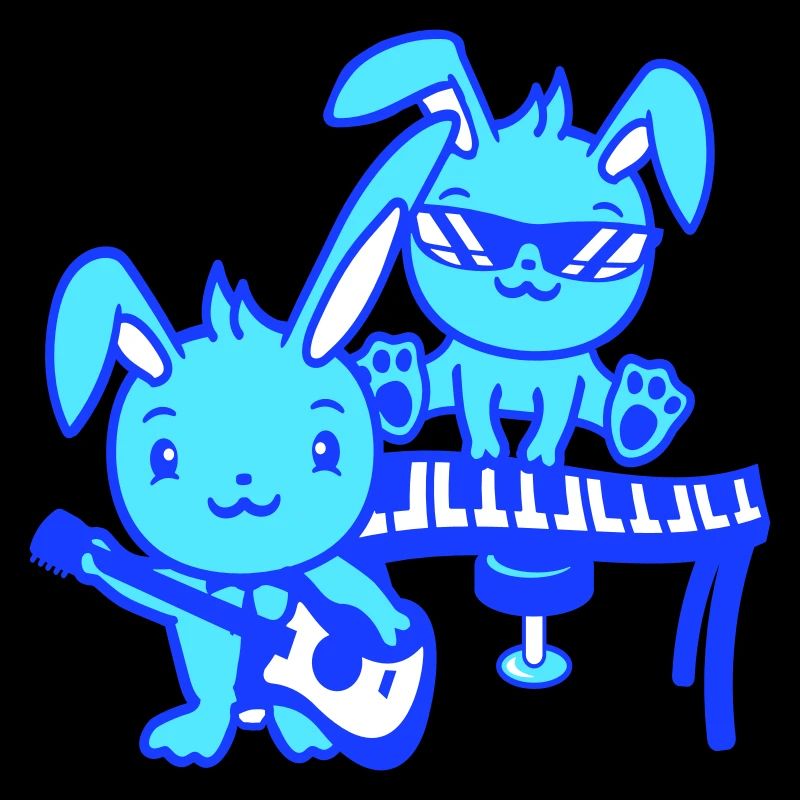 2 lapins lapin bande cool mignon deux amis équipe